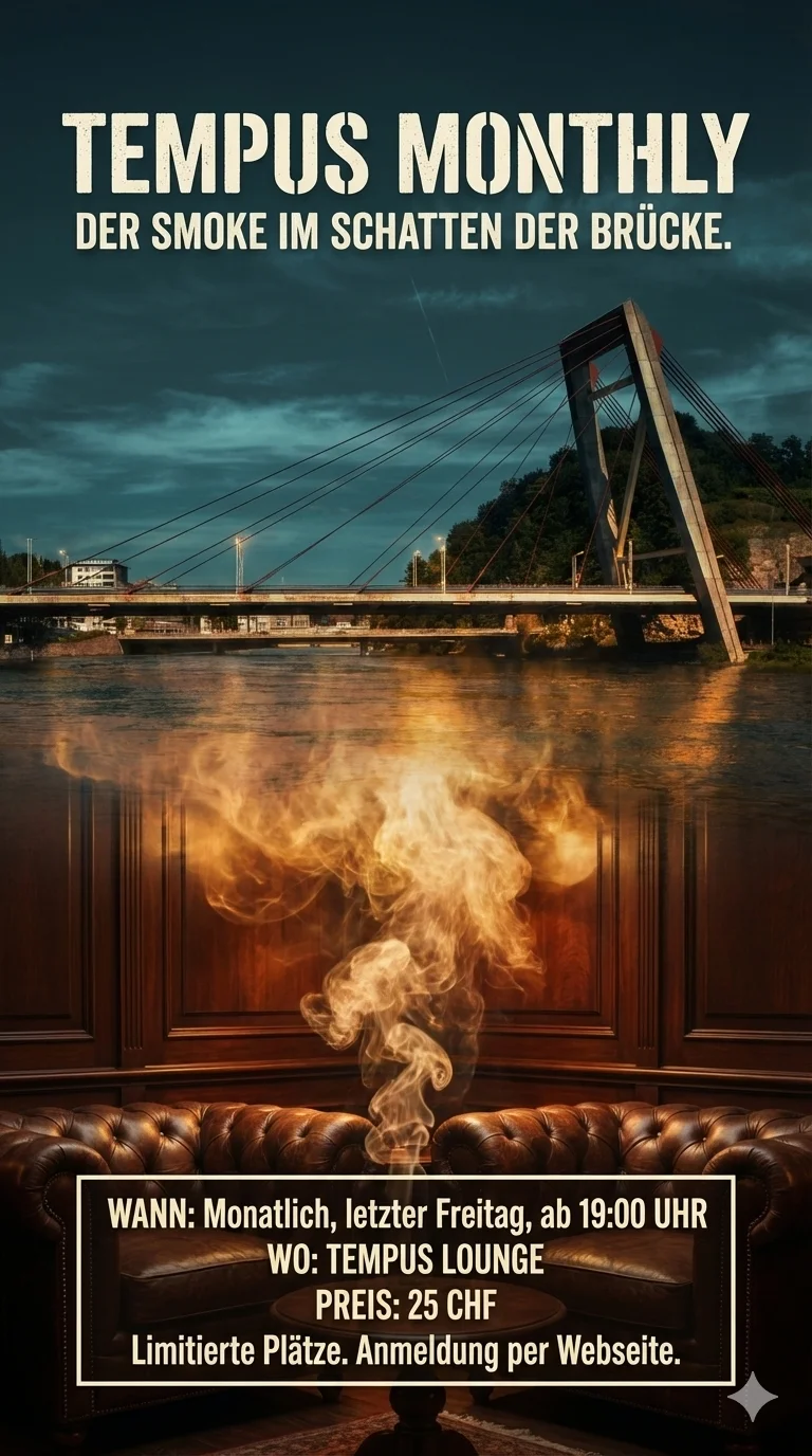 Tempus Monthly flyer – The Smoke Beneath the Rhine Bridge